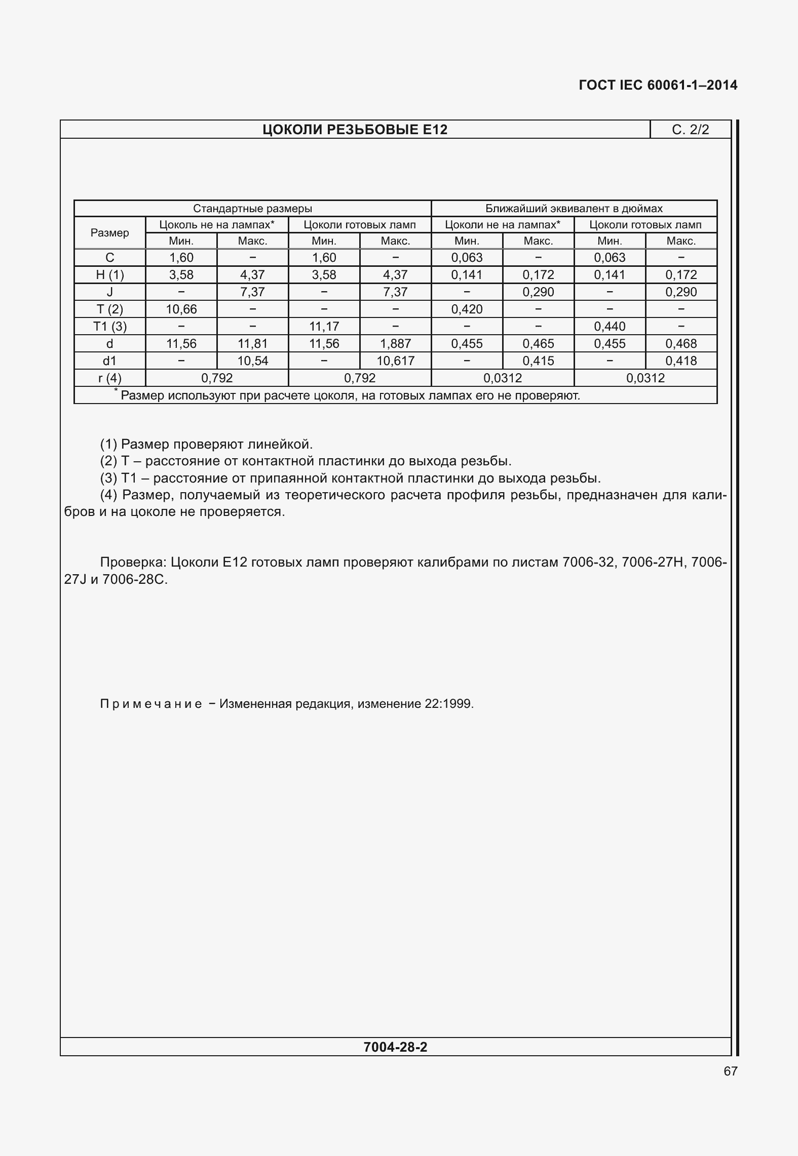  IEC 60061-1-2014.  72